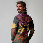 Personalised Brisbane Broncos Rugby ANZAC Day Long Sleeve Polo Shirt Last Post Poppy We Will Remember Them