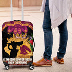 Personalised Brisbane Broncos Rugby ANZAC Day Luggage Cover Last Post Poppy We Will Remember Them