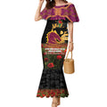 Personalised Brisbane Broncos Rugby ANZAC Day Mermaid Dress Last Post Poppy We Will Remember Them