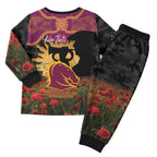 Personalised Brisbane Broncos Rugby ANZAC Day Pajama Set Last Post Poppy We Will Remember Them