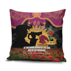 Personalised Brisbane Broncos Rugby ANZAC Day Pillow Cover Last Post Poppy We Will Remember Them
