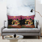 Personalised Brisbane Broncos Rugby ANZAC Day Pillow Cover Last Post Poppy We Will Remember Them