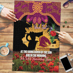 Personalised Brisbane Broncos Rugby ANZAC Day Puzzle Last Post Poppy We Will Remember Them