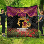 Personalised Brisbane Broncos Rugby ANZAC Day Quilt Last Post Poppy We Will Remember Them