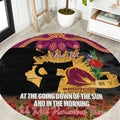 Personalised Brisbane Broncos Rugby ANZAC Day Round Carpet Last Post Poppy We Will Remember Them