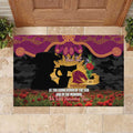 Personalised Brisbane Broncos Rugby ANZAC Day Rubber Doormat Last Post Poppy We Will Remember Them