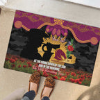 Personalised Brisbane Broncos Rugby ANZAC Day Rubber Doormat Last Post Poppy We Will Remember Them