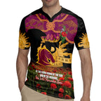 Personalised Brisbane Broncos Rugby ANZAC Day Rugby Jersey Last Post Poppy We Will Remember Them