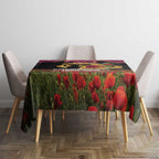 Personalised Brisbane Broncos Rugby ANZAC Day Tablecloth Last Post Poppy We Will Remember Them