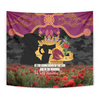 Personalised Brisbane Broncos Rugby ANZAC Day Tapestry Last Post Poppy We Will Remember Them