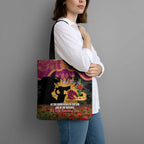Personalised Brisbane Broncos Rugby ANZAC Day Tote Bag Last Post Poppy We Will Remember Them