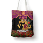 Personalised Brisbane Broncos Rugby ANZAC Day Tote Bag Last Post Poppy We Will Remember Them