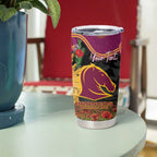 Personalised Brisbane Broncos Rugby ANZAC Day Tumbler Cup Last Post Poppy We Will Remember Them