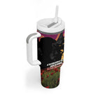 Personalised Brisbane Broncos Rugby ANZAC Day Tumbler With Handle Last Post Poppy We Will Remember Them