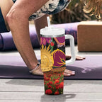 Personalised Brisbane Broncos Rugby ANZAC Day Tumbler With Handle Last Post Poppy We Will Remember Them