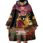 Personalised Brisbane Broncos Rugby ANZAC Day Wearable Blanket Hoodie Last Post Poppy We Will Remember Them
