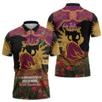 Personalised Brisbane Broncos Rugby ANZAC Day Zipper Polo Shirt Last Post Poppy We Will Remember Them