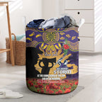 Personalised Melbourne Storm Rugby ANZAC Day Laundry Basket Last Post Poppy We Will Remember Them