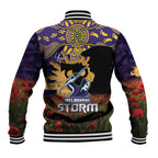 Personalised Melbourne Storm Rugby ANZAC Day Baseball Jacket Last Post Poppy We Will Remember Them