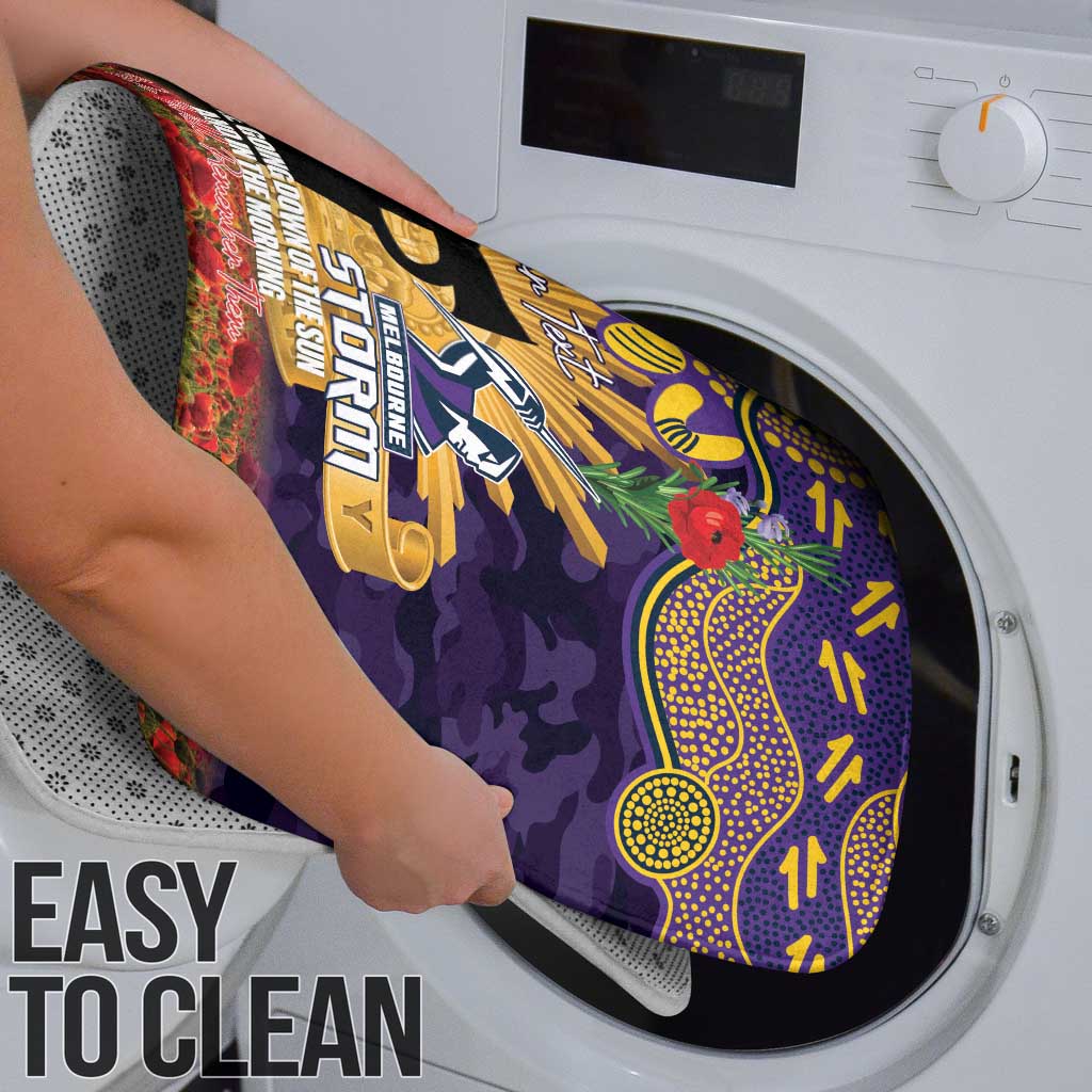 Personalised Melbourne Storm Rugby ANZAC Day Bathroom Set Last Post Poppy We Will Remember Them