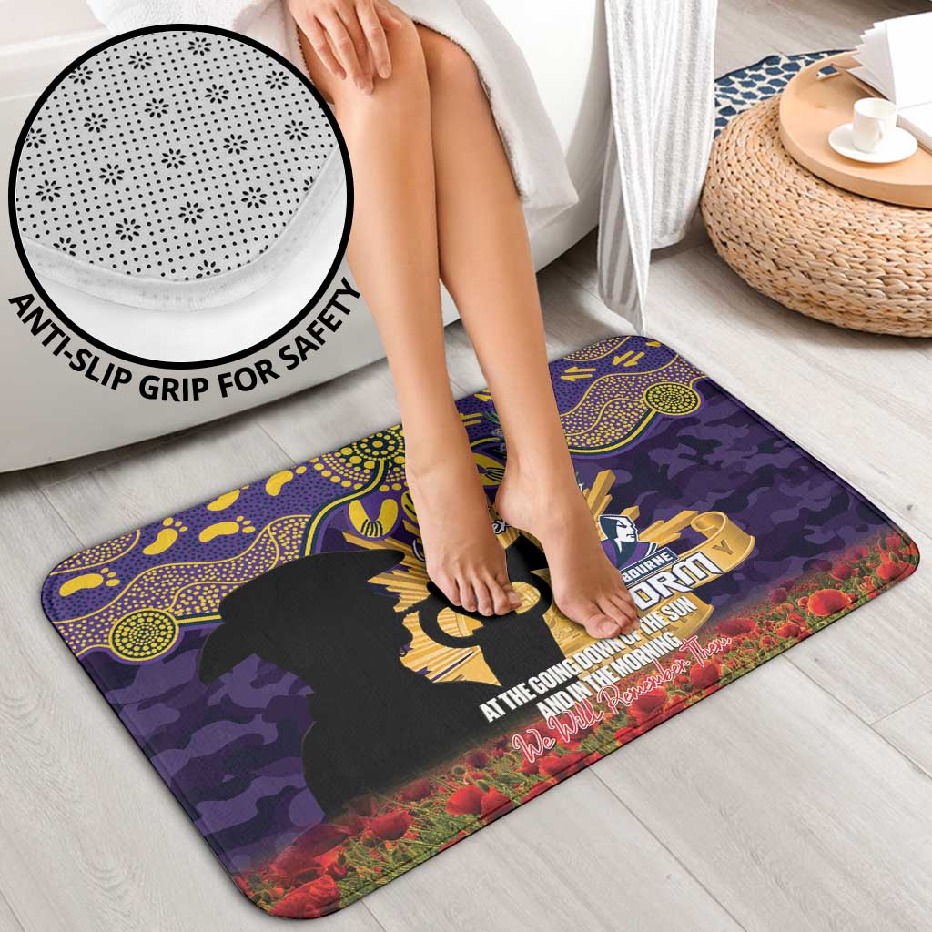 Personalised Melbourne Storm Rugby ANZAC Day Bathroom Set Last Post Poppy We Will Remember Them