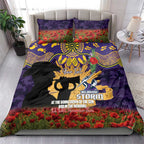 Personalised Melbourne Storm Rugby ANZAC Day Bedding Set Last Post Poppy We Will Remember Them