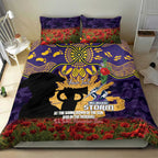 Personalised Melbourne Storm Rugby ANZAC Day Bedding Set Last Post Poppy We Will Remember Them