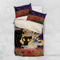 Personalised Melbourne Storm Rugby ANZAC Day Bedding Set Last Post Poppy We Will Remember Them
