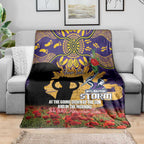 Personalised Melbourne Storm Rugby ANZAC Day Blanket Last Post Poppy We Will Remember Them