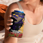 Personalised Melbourne Storm Rugby ANZAC Day 4 in 1 Can Cooler Tumbler Last Post Poppy We Will Remember Them