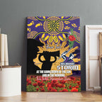 Personalised Melbourne Storm Rugby ANZAC Day Canvas Wall Art Last Post Poppy We Will Remember Them