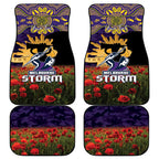 Personalised Melbourne Storm Rugby ANZAC Day Car Mats Last Post Poppy We Will Remember Them
