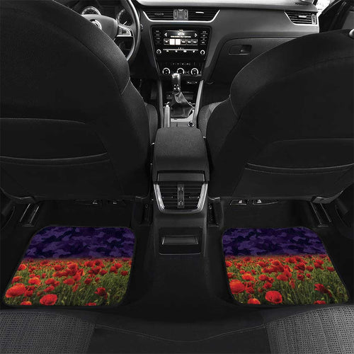 Personalised Melbourne Storm Rugby ANZAC Day Car Mats Last Post Poppy We Will Remember Them