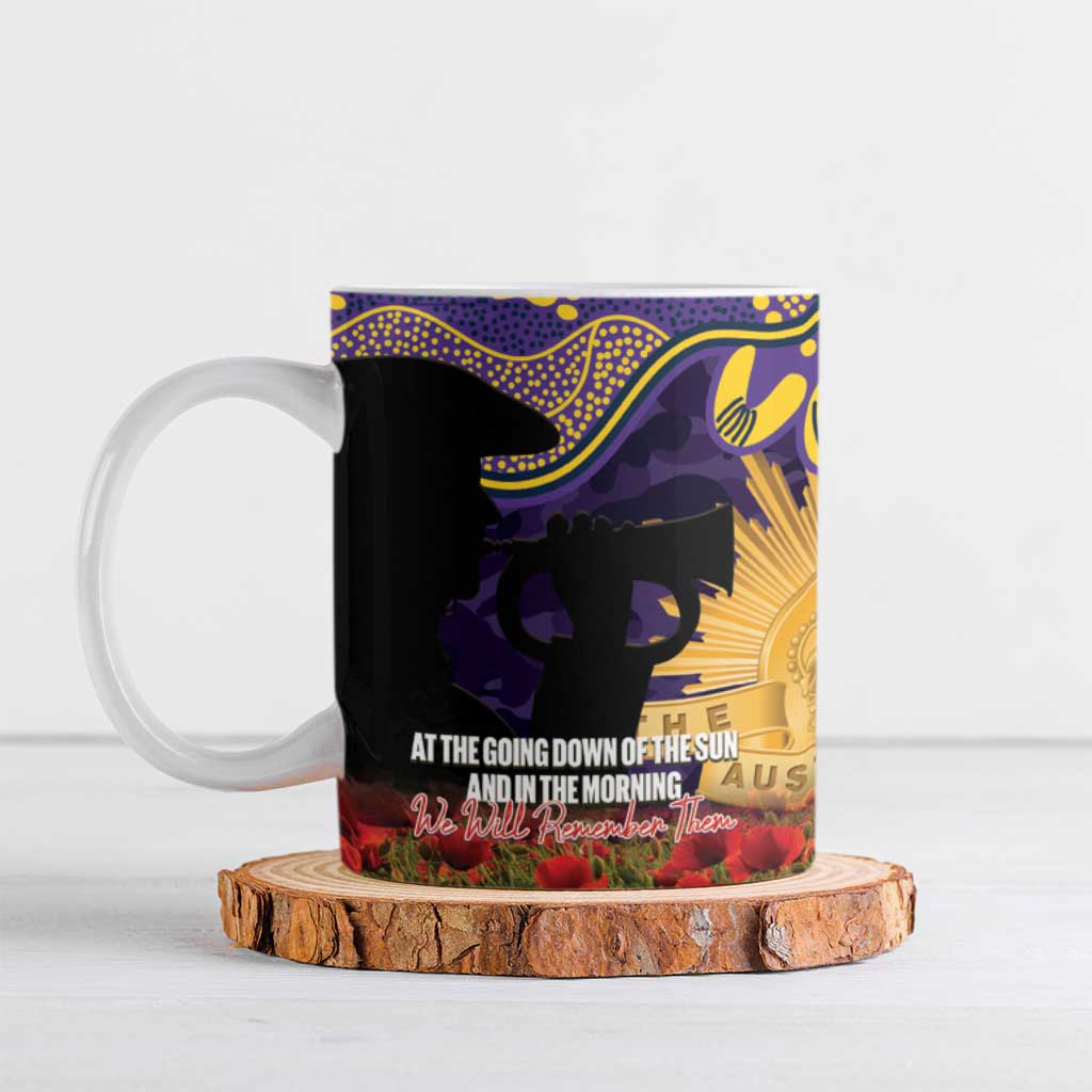 Personalised Melbourne Storm Rugby ANZAC Day Ceramic Mug Last Post Poppy We Will Remember Them