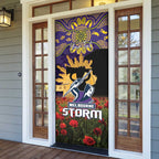 Personalised Melbourne Storm Rugby ANZAC Day Door Cover Last Post Poppy We Will Remember Them