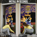 Personalised Melbourne Storm Rugby ANZAC Day Door Cover Last Post Poppy We Will Remember Them