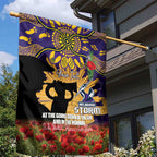 Personalised Melbourne Storm Rugby ANZAC Day Garden Flag Last Post Poppy We Will Remember Them