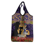 Personalised Melbourne Storm Rugby ANZAC Day Grocery Bag Last Post Poppy We Will Remember Them