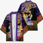 Personalised Melbourne Storm Rugby ANZAC Day Kimono Last Post Poppy We Will Remember Them