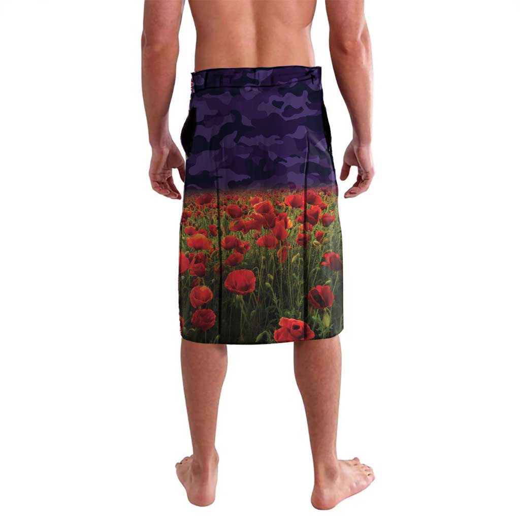 Personalised Melbourne Storm Rugby ANZAC Day Lavalava Last Post Poppy We Will Remember Them