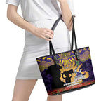 Personalised Melbourne Storm Rugby ANZAC Day Leather Tote Bag Last Post Poppy We Will Remember Them