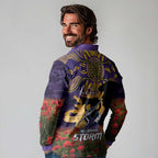 Personalised Melbourne Storm Rugby ANZAC Day Long Sleeve Polo Shirt Last Post Poppy We Will Remember Them