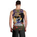 Personalised Melbourne Storm Rugby ANZAC Day Men Tank Top Last Post Poppy We Will Remember Them
