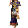 Personalised Melbourne Storm Rugby ANZAC Day Mermaid Dress Last Post Poppy We Will Remember Them