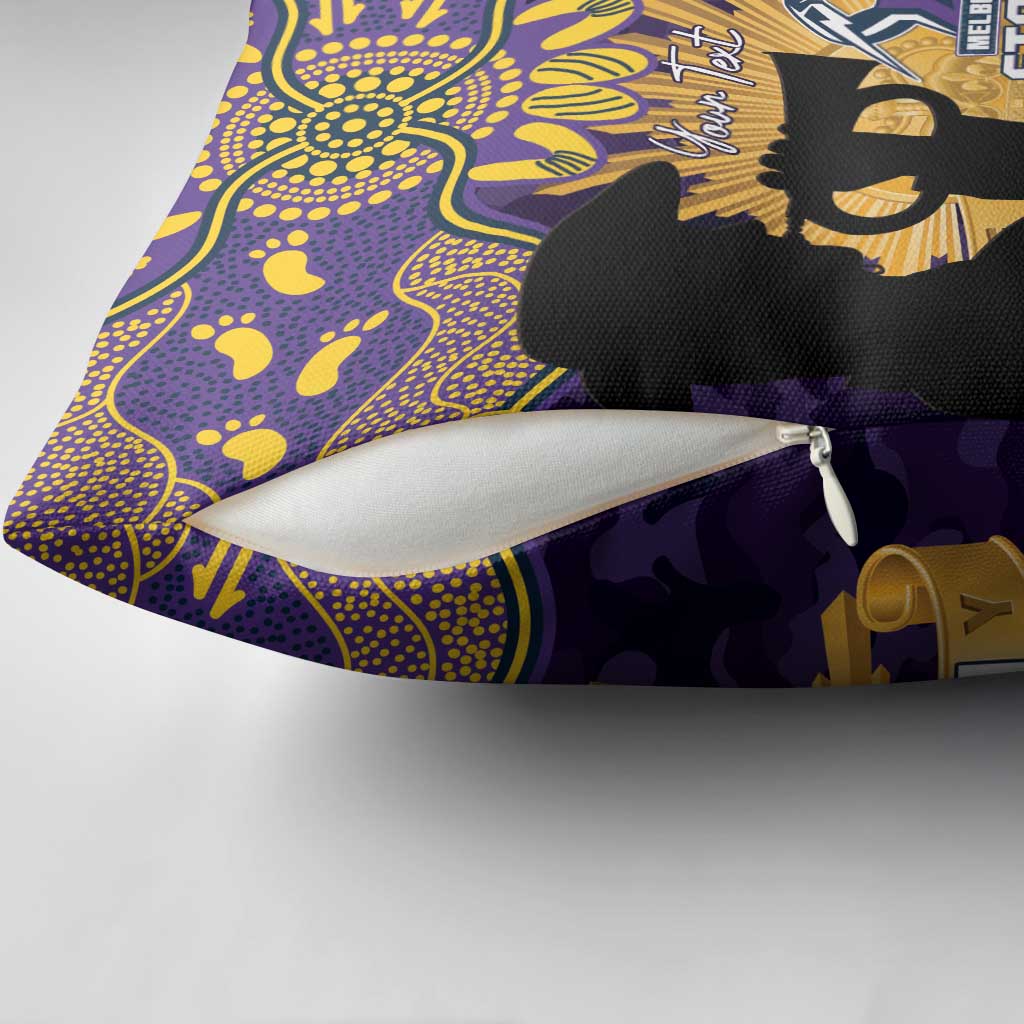 Personalised Melbourne Storm Rugby ANZAC Day Pillow Cover Last Post Poppy We Will Remember Them