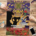 Personalised Melbourne Storm Rugby ANZAC Day Puzzle Last Post Poppy We Will Remember Them