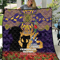 Personalised Melbourne Storm Rugby ANZAC Day Quilt Last Post Poppy We Will Remember Them