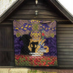 Personalised Melbourne Storm Rugby ANZAC Day Quilt Last Post Poppy We Will Remember Them