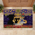Personalised Melbourne Storm Rugby ANZAC Day Rubber Doormat Last Post Poppy We Will Remember Them