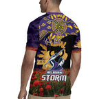 Personalised Melbourne Storm Rugby ANZAC Day Rugby Jersey Last Post Poppy We Will Remember Them